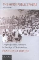 The Hindi public sphere, 1920-1940