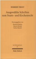 Ausgewählte Schriften zum Staats- und Kirchenrecht