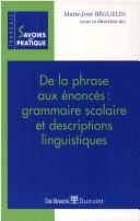 De la phrase aux énoncés