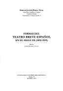 Formas del teatro breve español en el siglo XX, 1892-1939