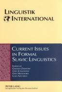 Current issues in formal Slavic linguistics