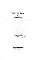 To let you know & other plays