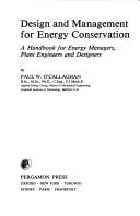 Design and management for energy conservation