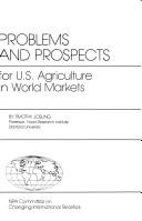 Problems and prospects for U.S. agriculture in world markets