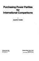 Purchasing power parities for international comparisons
