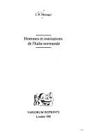 Hommes et institutions de l'Italie normande