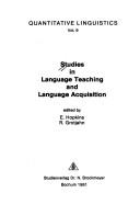 Studies in language teaching and language acquisition