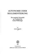 Autonomie oder Reglementierung