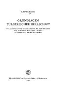 Die Handelskammern der Rheinprovinz in der zweiten Hälfte des 19. Jahrhunderts