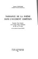 Naissance de la poésie dans l'occident chrétien