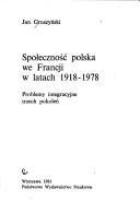 Społeczność polska we Francji w latach 1918-1978