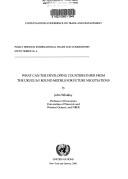 What can the developing countries infer from the Uruguay Round models for future negotiations
