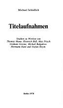 Titelaufnahmen