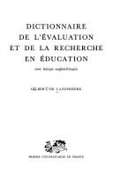 Dictionnaire de l'évaluation et de la recherche en éducation, avec lexique anglais-français