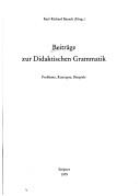 Beiträge zur didaktischen Grammatik