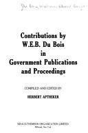 Contributions by W. E. B. Du Bois in government publications and proceedings