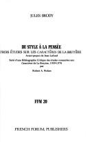 Du style à la pensée