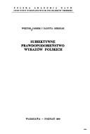Subiektywne prawdopodobieństwo wyrazów polskich