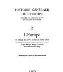 L'Europe du début du XIVe à la fin du XVIIIe siècle