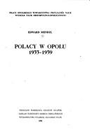 Polacy w Opolu, 1933-1939