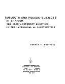 Subjects and pseudo-subjects in Spanish