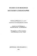 Studien zur modernen deutschen Lexikographie