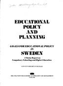 Educational policy and planning