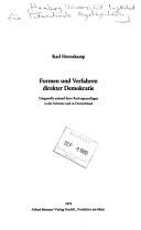 Formen und Verfahren direkter Demokratie