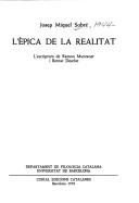 L'e ̀pica de la realitat