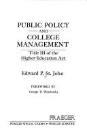 Public policy and college management