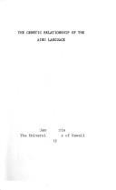 The genetic relationship of the Ainu language