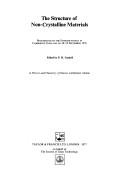 The Structure of non-crystalline materials