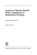 Analysis of species-specific molar adaptations in Strepsirhine primates