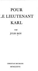 Pour le lieutenant Karl