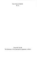 The diplomacy of the Quadripartite Agreement on Berlin