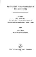 Mundartinterferenzen