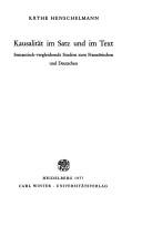 Kausalität im Satz und im Text