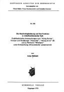 Die Abschnittsgliederung und ihre Funktion in mittelhochdeutscher Epik