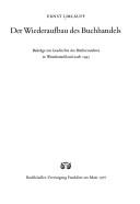 Der Wiederaufbau des Buchhandels
