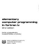 Elementary computer programming in FORTRAN IV