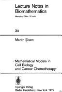Mathematical models in cell biology and cancer chemotherapy