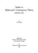 Studies in Miskawayh's contemporary history (340-369 A. H.)