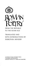 Roman poetry, from the Republic to the Silver Age