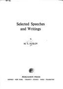 Selected speeches and writings