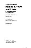 A dictionary of named effects and laws in chemistry, physics, and mathematics