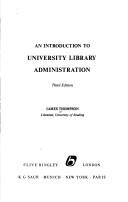 An introduction to university library administration