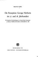Die Rezeption George Herberts im 17. und 18. Jahrhundert