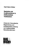 Reduktion als Erzählverfahren in Heissenbüttels Textbüchern