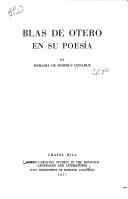 Blas de Otero en su poesía