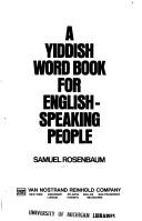 A Yiddish word book for English-speaking people